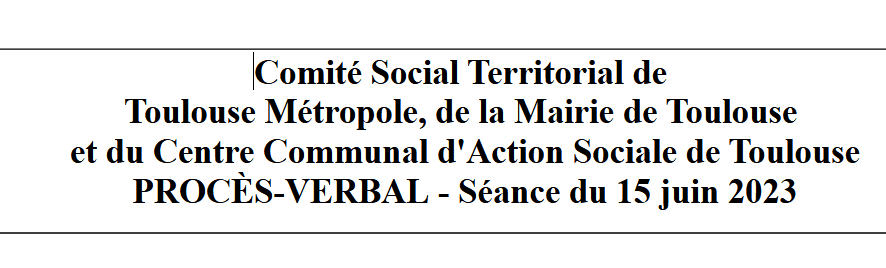 CLIC sur le lien pour le compte rendu